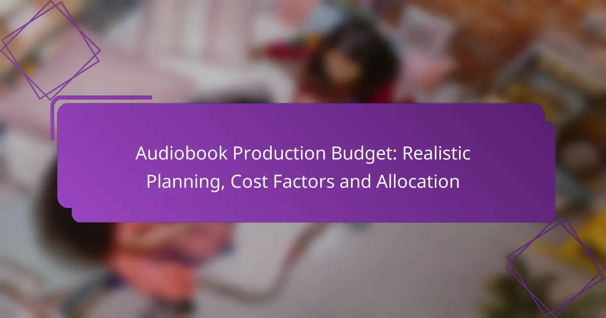 Audiobook Production Budget: Realistic Planning, Cost Factors and Allocation