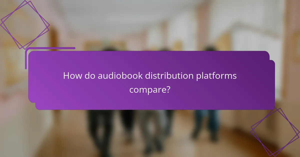 How do audiobook distribution platforms compare?