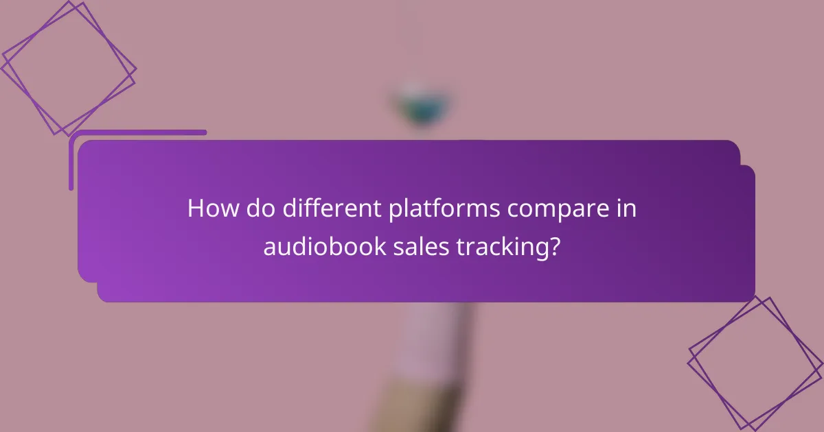 How do different platforms compare in audiobook sales tracking?
