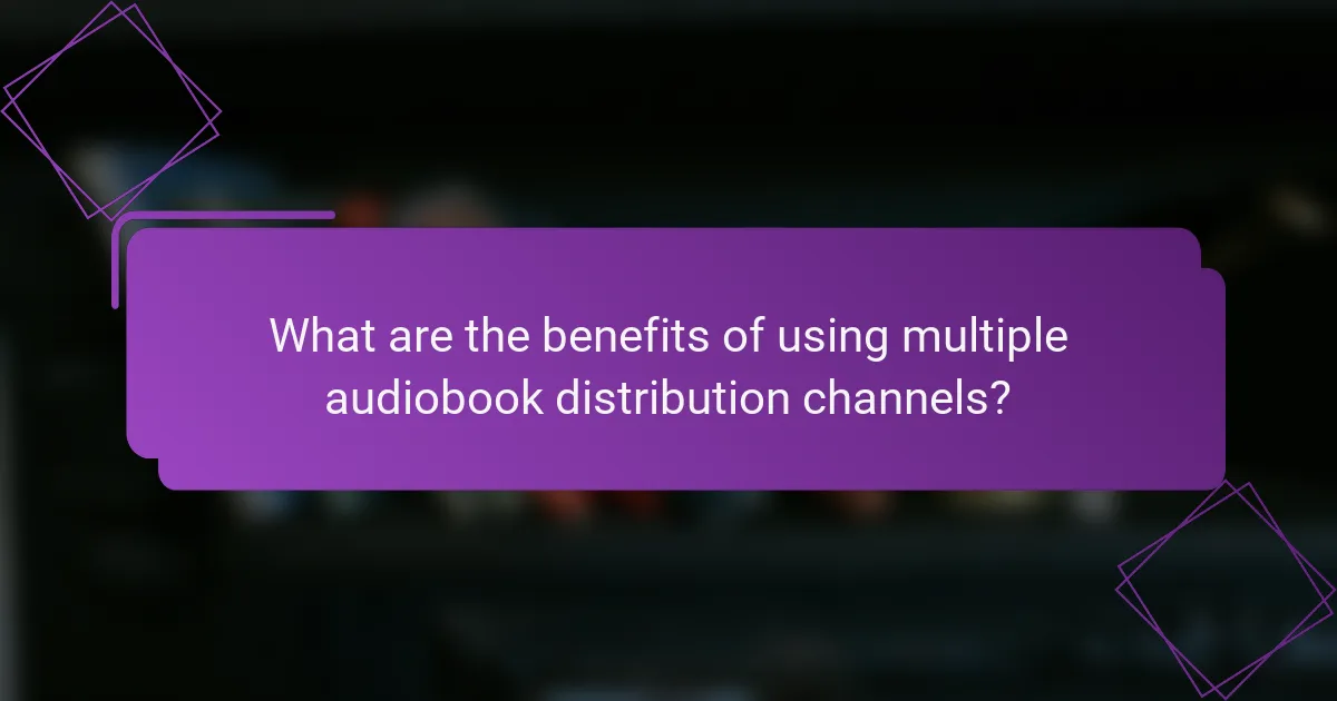 What are the benefits of using multiple audiobook distribution channels?