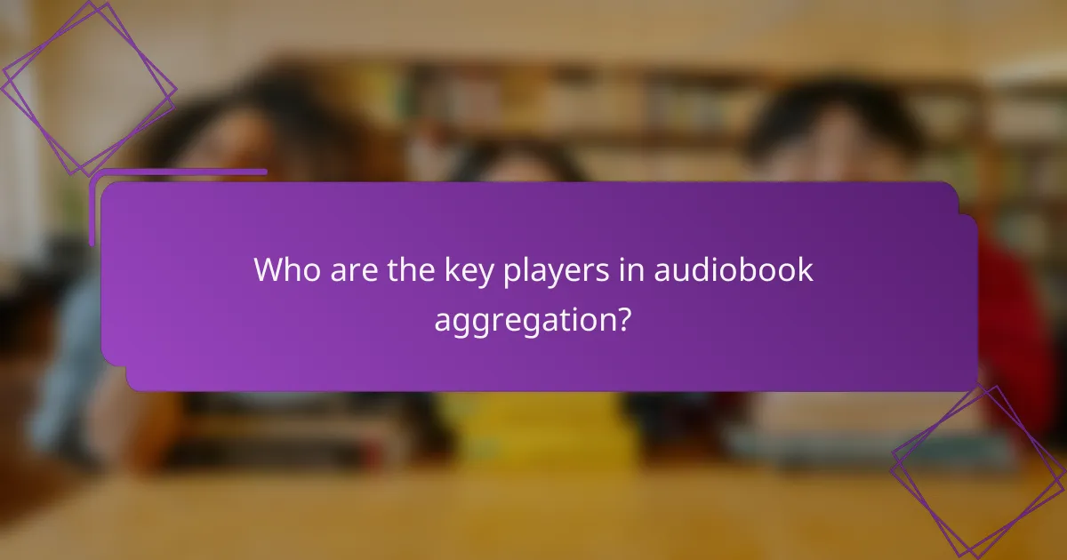 Who are the key players in audiobook aggregation?